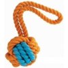 Hračka pre psa - Kombinovaná Monty lopta s lanom8,5cm/29cm HipHop Dog hračky pre psov