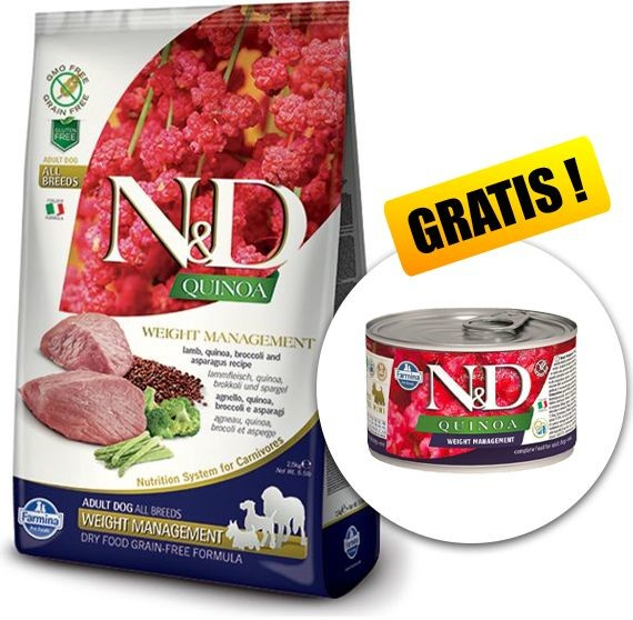 N&D dog GF QUINOA Weight Managment Lamb 7 kg