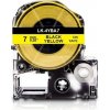Epson LK-4YBA7 / SU7Y, 7mm x 2,5m, černý tisk / žlutý podklad, smršťovací kompatibilní páska