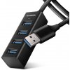 USB Hub AXAGON HUE-M1AL SuperSpeed USB-A > 4-port MINI Hub, metal, 1.2 m cable (HUE-M1AL)