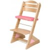Jitro Detská rastúca stolička Plus Buk Ružový klin + ružová