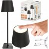 Stolná lampa Ledlumen Bezdrôtová lampička, čierna, 3 W