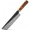 IZMAEL Damaškový kuchynský nôž Kenichi Nakiri/Hnedá 17.6 cm