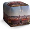 Sablio Taburet Kocka Praha - 50x50x50 cm