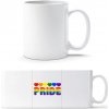 Biely PRIDE Hrnček s Dúhovým Dizajno Pride - Biela - Standard - Darčeky BestSub - 330ml