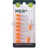 Herbadent HERo Electra Medzizubná kefka 0,8 mm (oranžová) 10 nadstavcov pre elektrickú medzizubnú kefku