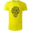 Bike lebka - Tričko z organickej bavlny - 3XL ( Citrónová )