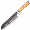 IZMAEL Damaškový kuchynský nôž Hisano Santoku 17.5 cm