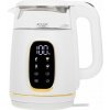 Adler AD 1305 WG, 2200 W, 1,7 l, Dotykové ovládanie, Filter vodného kameňa, Plast-sklo, Biela-zlatá, Rýchlovarná kanvica