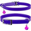 WAU DOG Kožený obojok pre mačku fialový Obvod krku: 22-30 cm, širka: 9 mm