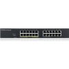 Zyxel GS1915-24EP, 24-port GbE, 12 port PoE, 130 Watt 802.3at, rackmount, fanless, Smart hybrid mode Switch, standalone or NebulaF GS1915-24EP-EU0101F