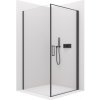 Cerano Porte, 1-krídlový sprchovací kút 100x90 cm, 8mm číre sklo, čierny profil, CER-CER-413591