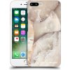 Picasee silikónový čierny obal pre Apple iPhone 8 Plus - Cream marble