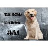 Pozorpes.sk, výstražná tabuľka (Zlatý retríver)