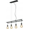 Trio R30644002 závesné stropné svietidlo Ladder 4x10W | E27 - nastaviteľná výška, drevo, čierna