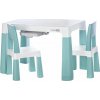 FREEON Plastový stolík so stoličkami Neo, biela, zelená