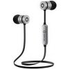 Powerton W2, bezdrôtové bluetooth slúchadlá, ovládanie hlasitosti, čierno-strieborná, športové, s magnetickým uchytením typ blueto