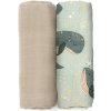 PETITE&MARS Prikrývka bambusová mušelínová 2ks Misty Whale Song 120 x 120 cm 417368