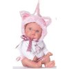 Antonio Juan 85105 Jednorožec ružový - realistická bábika bábätko s celovinylovým telom - 21 cm