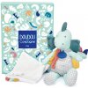 Doudou Dárková sada - Plyšový dinosaurus s dečkou 25 cm zelený