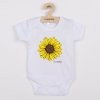 Detské body s potlačou New Baby Slnečnica - krátky rukáv 68 (4-6m)