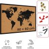 ALLboards korková nástěnka mapa světa 90 x 60 cm,TK96_MBK