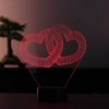 Beling 3D lampa, Dvojité valentínske srdcia, 7 farebná S30KW7X1002