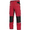CANIS CXS STRETCH PRACOVNÉ MONTÉRKOVÉ NOHAVICE DO PÁSA ČERVENÁ-ČIERNA 1020027260 - 50