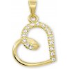 Soliter Zlatý prívesok s kryštálmi Srdce 249 001 00451