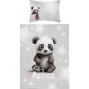 Detské obliečky do postieľky Baby Panda šedá