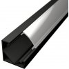 Hliníkový profil SIMPLE ROH 18x18mm - Čierny (Kompatibilné difúzory a iné montážne príslušenstvo nájdete dole pod popisom produktu)