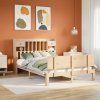 vidaXL Posteľ s knižnicou bez matraca 150x200 cm borovicový masív 3322694