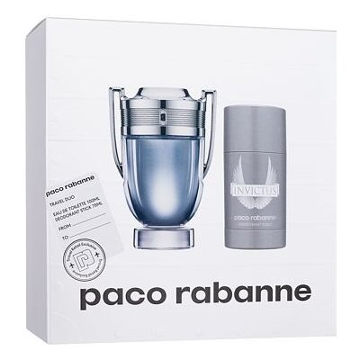 Paco Rabanne Invictus dárková sada1: EDT 100 ml + deostick 75 ml pro muže