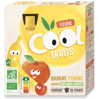 Vitabio ovocné BIO kapsičky Cool Fruits jablko, banán a acerola 4 x 90 g