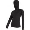 SENSOR Dámske funkčné tričko s dlhým rukávom a kapucňou Merino DF black