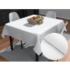 Biante Veľký damaškový štvorcový obrus Atlas Grádl DM-010 Biely - pásiky 1 cm 150x150 cm