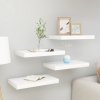 vidaXL Plávajúce nástenné police 4 ks dubové a biele 40x23x3,8 cm MDF 326572