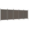 5-dielna paravánová stena VidaXL 350268, 433 x 180 cm, antracitová