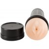 Nature Skin Pussy Masturbator - extra hlboký masturbátor, realistická vagína v púzdre (telová farba-čierna)