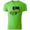 T-ričko BMW e36 line pánske tričko Farba trička: Jablkovozelená, Farba potlače: Čierna, Veľkosť: S