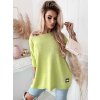 Fashionweek Dámsky mäkký voľný sveter pro moletky NB5712 Farba: limonka pastel, Veľkosť: Universal
