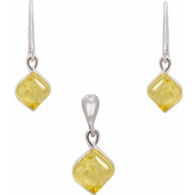 Jantario set jantárových šperkov rafinovaná žltý 880042