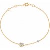 SOFIA DIAMONDS zlatý náramok so srdcom a diamantmi 0,032 ct GEMBS30908-22