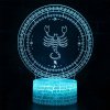 3Dmix 3DL-SL081 – 3D LED nočná lampa - znamenie zverokruku Škorpión (Solar)