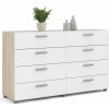 Nábytek PEGAS s.r.o. Komoda PEDRO 509, Dub sonoma/Bílý lesk