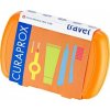 Curaprox Travel Set zubná kefka + CPS medzizubné kefky 2 ks + zubná pasta 10 ml darčeková sada, oranžový