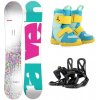 Raven Pearl white dětský snowboard + Beany Kido vázání + Beany Joker boty - 110 cm + XXS (EU 25-32)