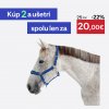 FOUGANZA Jazdecká ohlávka z nubuku pre koňa modrá CS