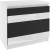 Nočný stolík Belini biely / čierny Výrobca MH SN1/0/W/B/W/0