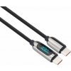 SOLIGHT SSC1801 USB-C KABEL S DISPLEJOM, USB-C KONEKTOR - USB-C KONEKTOR, 100W, 1M